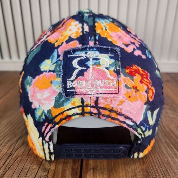 Robin Ruth New York City Quilted Floral Snapback Hat Cap Colorful Flower Fashion - Picture 5 of 10